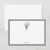 Rosemary Bouquet met Jute Bow Notitiekaartje (Voorkant / Achterkant)