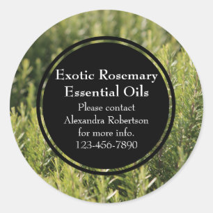 Rosemary Essential Oil Étiquette de bouteille