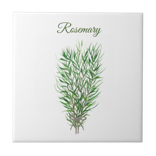 Rosemary Herb Greenery Kitchen Culinaire Groene Ki Tegeltje (Voorkant)