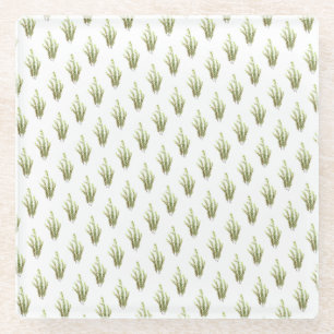 Rosemary herb keuken art greenery rustige chic glazen onderzetter