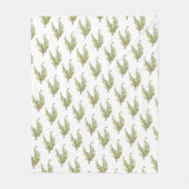 Rosemary herb waterverf Pattern Fleece Deken (Voorkant)