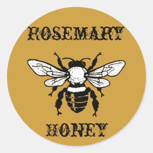 Rosemary Honey Bee Sticker (Voorkant)
