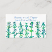 Rosemary Thyme Bee Waterverf Herbs Visitekaartje (Voorkant)