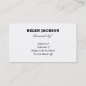 Rosemary Thyme Parsley Herbs Visitekaartje (Achterkant)