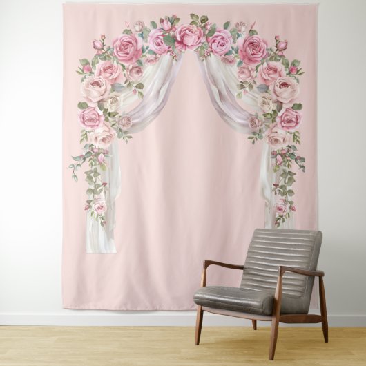 Rosen achtergrond wandkleed (In situ)