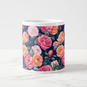 Rosen Bloemen Bloei Patroon Extra Grote Beker