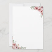 Rosen Bloemhart Script Probediner Kaart (Achterkant)