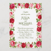 Rosen Bruiloft Kaart (Voorkant)