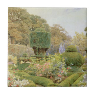 Rosen en Anjers door Elgood, Vintage Engelse Tuin Tegeltje