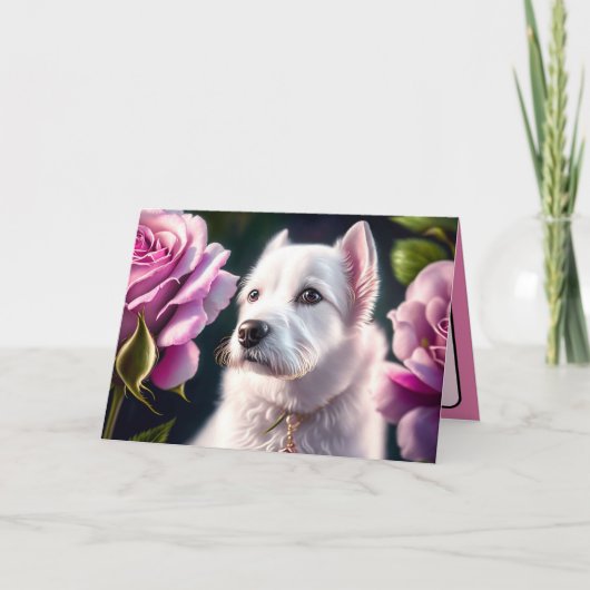 Rosen En Mooie Hond Collectie Kaart (Voorkant)