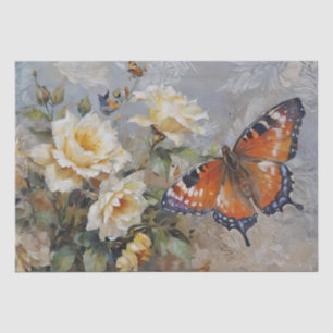 Rosen en Vlinders Print Decoupage / Tissuepapier