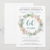 Rosen Groenelementen 60e Diamanten Huwelijksjubile Kaart (Voorkant / Achterkant)