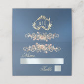 Rosen & Hart-monogram - Blauw (Buitenkant ongevouwen)