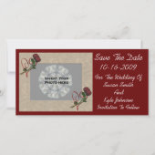 Rosen Hartjes Bruiloft Bewaar De Datum Foto Save The Date (Voorkant)