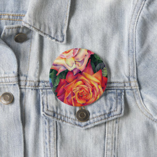 "Rosen" Knop Ronde Button 7,6 Cm