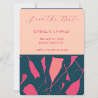 Rosen Set Flat Save The Date Kaart