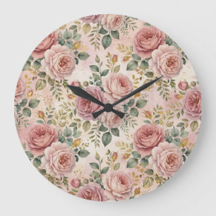 Rosen Stoere Charme Stof Roze Salie Groen Goud Grote Klok