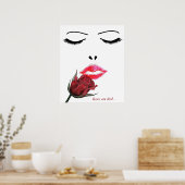 Rosen zijn Rood Afbeelding Poster (Keuken)