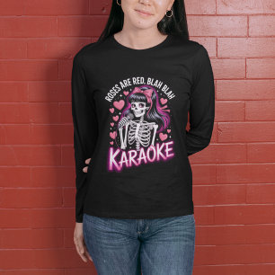 Rosen zijn rood Blah Blah Karaoke Anti Valentijnsd Tri-Blend Shirt