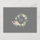 Rosenkrans 25e trouwdag Save the Date Briefkaart (Achterkant)