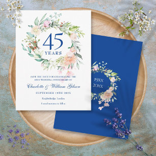 Rosenkrans 45e 65e jubileum save the date briefkaart