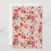 Rosentuin | roze | Baby Shower | Uitnodigingen (Achterkant)