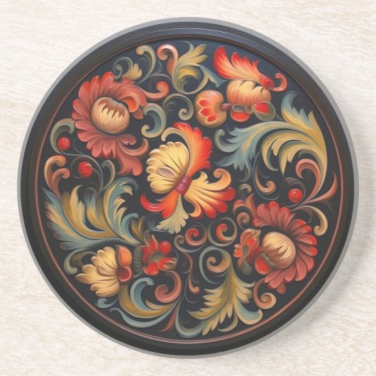 Rosepaint Modern 6 van 6 Zandsteen Onderzetter (Voorkant)