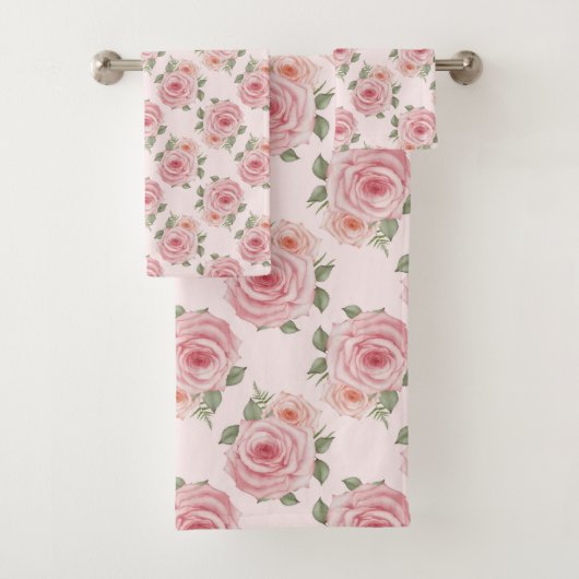 Roseraie rose vintage cottage motif floral (En situation)