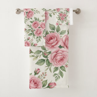Roses à l'aquarelle rose vintage motif floral sans