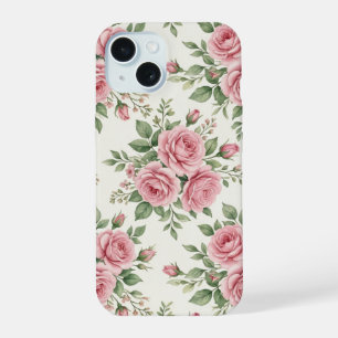 Roses à l'aquarelle rose vintage motif floral sans