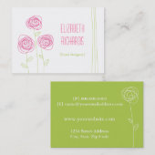 Roses Abstraits Chubby Carte de visite (Devant / Derrière)