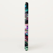 roses Abstraits en coque iphone rouge et turquoise (Dos/Droite)