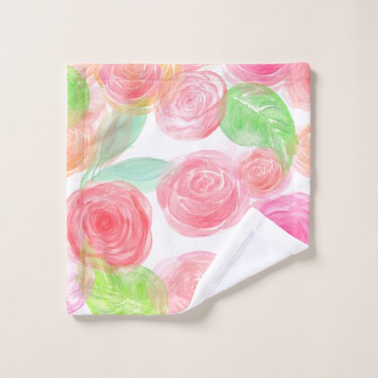 Roses aériens (Gant de toilette)