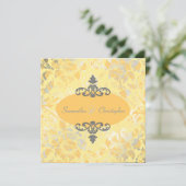 Roses anciennes + invitations Jaune/gris (Debout devant)