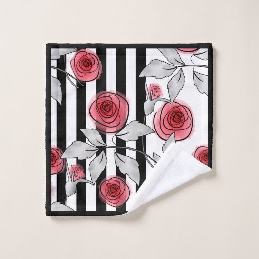 Roses aquarelle (Gant de toilette)