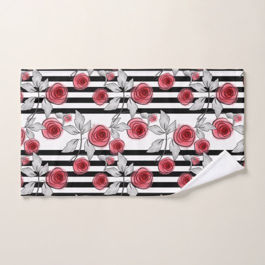 Roses aquarelle (Serviette à main)