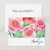 Roses Aquarelle Merci (Devant / Derrière)