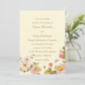 Roses arbustes Faire-part de mariage de Cornsilk (Debout devant)