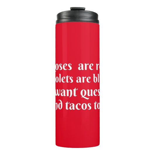 Roses Are Red Violets Are Blue Thermosbeker (Voorkant)