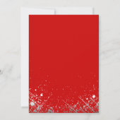 Roses argentés rouges des invitations | de mariage (Dos)