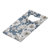 Roses blanches avec feuilles bleus sur blanc (Devant Angle)