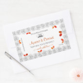 Roses blanches avec logo Étiquette de produits Feu (Enveloppe)