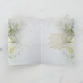 Roses blanches, carte 50e anniversaire de mariage (Intérieur)