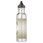 Roses blanches Coeurs d'or Bouteille d'eau (Droite)