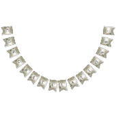 Roses blanches Coeurs d'or Drapeau de Bunting (Tout)