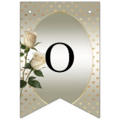 Roses blanches Coeurs d'or Drapeau de Bunting (Deuxième drapeau)
