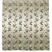 Roses blanches Coeurs or Douche rideau (Devant)