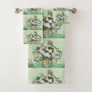 Roses blanches de Van Gogh - Art floral mint vinta