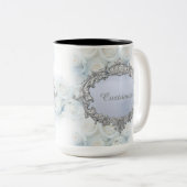 Roses blanches d'hiver personnalisées Mariage Mug (Devant droit)
