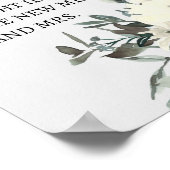 Roses blanches d'ivoire Flores Poster de la Nuit (Coin)